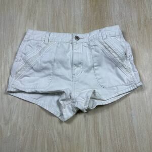 Free People White Sweet Surrender High Rise Denim Shorts Size 28 Casual Summer
